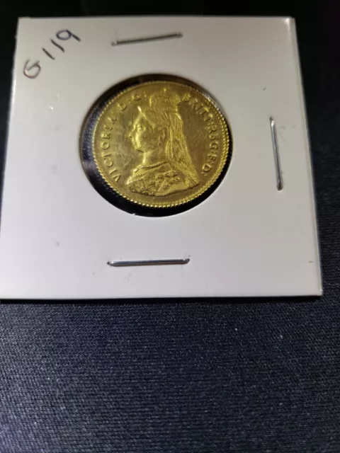 G 119 1913  Gold Victoria D G Britt Reg F D Gold Coin Collectible