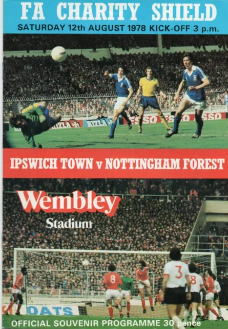 Ipswich V Nottingham Forest 1978 Charity Shield