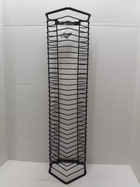 33 CD Storage Desk Wall Mount Metal Stand Holder Display Wire Rack Black