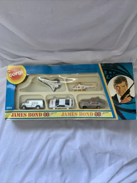 Corgi Juniors 3082 James Bond 007 Five Car Set 1979 Complete in Box RARE
