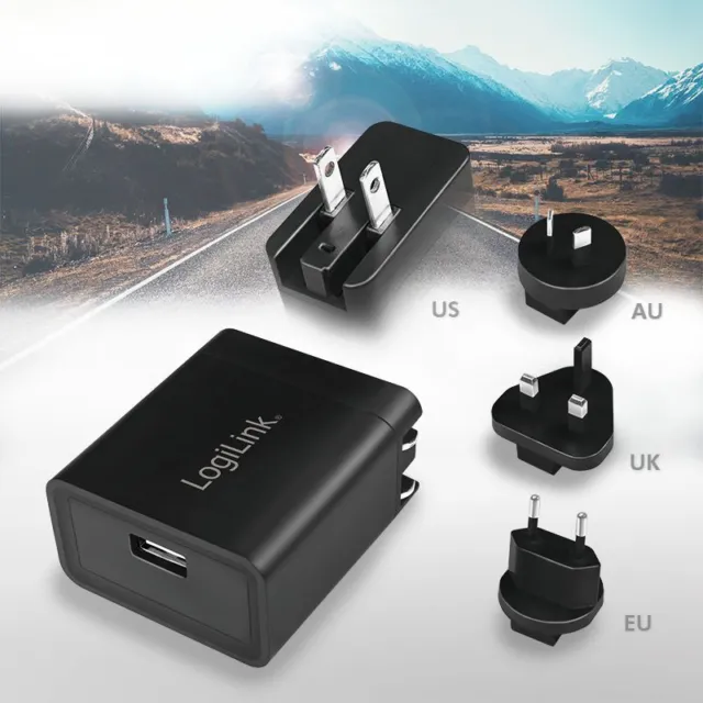 USB Reise Ladegerät Schnellladegerät USB Netzteil EU US AU UK Stecker Adapter