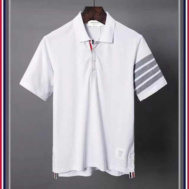 Thom Browne Men's and Women's 4 short sleeved T-shirt top polo shirt