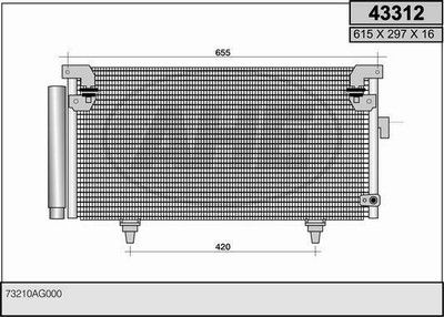 A/C RADIATORE CONDENSATORE ARIA PER SUBARU OUTBACK 73210AG000 9895577800 Legacy IV 4 