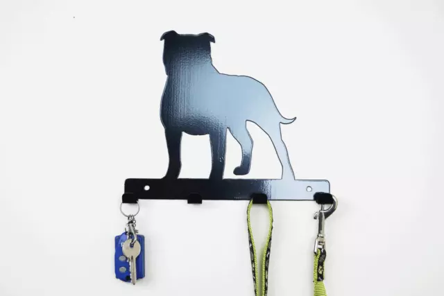 Staffordshire Bull Terrier / Staffy -Dog Lead / Key Hanger, Holder, Hook (metal)
