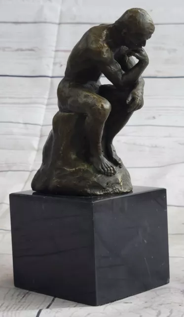 Collectible Figurine Bronze Decor Home Decoration Rodin Thinker Famous Work Art 3