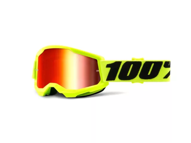 Mascherina 100% Strata 2 Junior Giallo Fluo-Lente A Specchio Rossa 461253