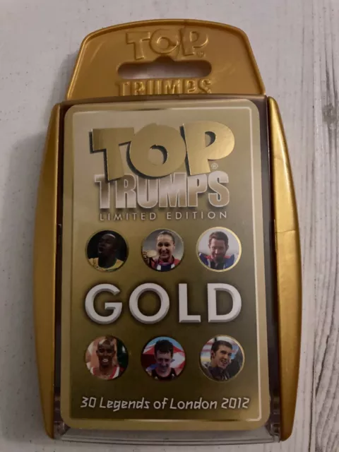 Carte collezionabili Top Trumps Gold 30 Legends of London 2012 Olimpiadi scegli la tua
