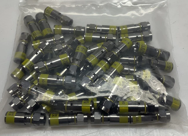 50 Pack Klein Tools VDV812-612 Universal F Compression Connectors RG6/6Q