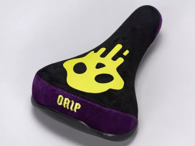 Bike Life Mafia DRIP Wheelie FAT SUEDE SEAT - PURPLE/BLACK - MAFIABIKES