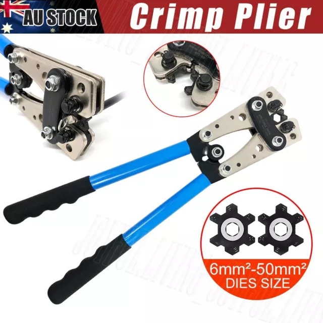 Crimping pliers Cable Plug Crimping Tool Battery Terminal Hex Crimper 6-50mm² OZ