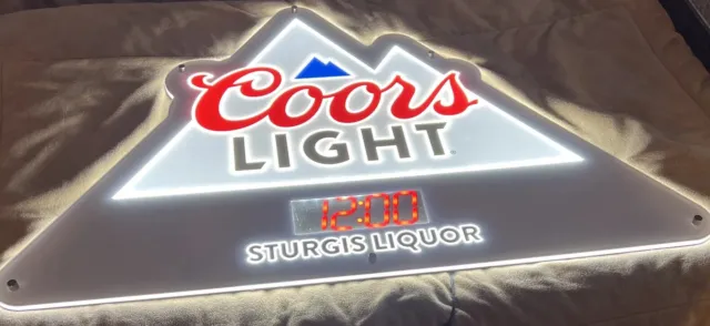 Coors Light Sturgis Liquor 21x30 LED Sign and clock