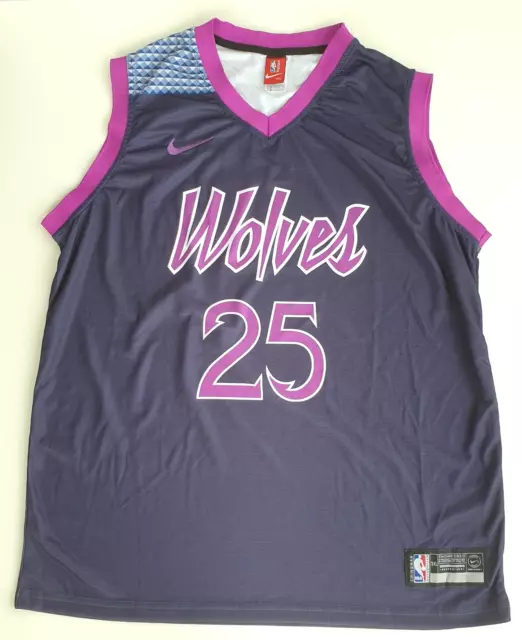 Nike NBA Minnesota Timberwolves Wiggins Prince Purple Rain Shirt S