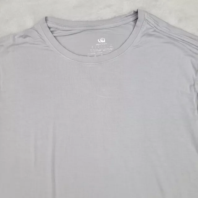 David Archy Shirt Mens Medium Grey Bamboo Base Basic Muscle Club Plain Adult Med 2