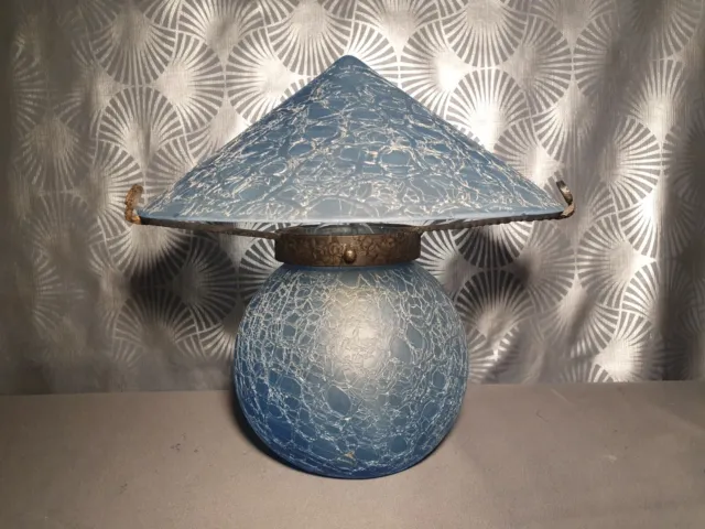 Lampe champignon vintage en fer h38cm blanc - Arty