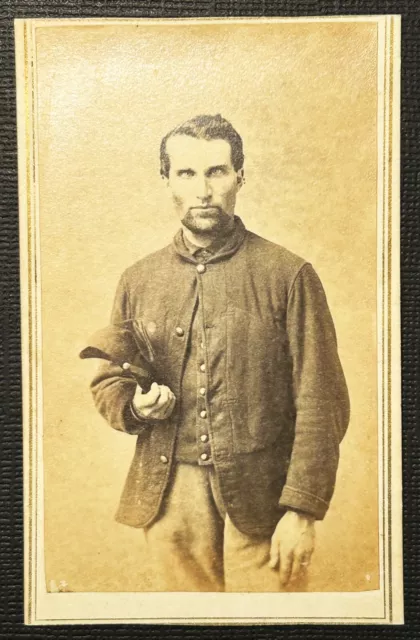 Civil War Unidentified Private in Uniform CDV – Sharp Image & Contrast, 1860s