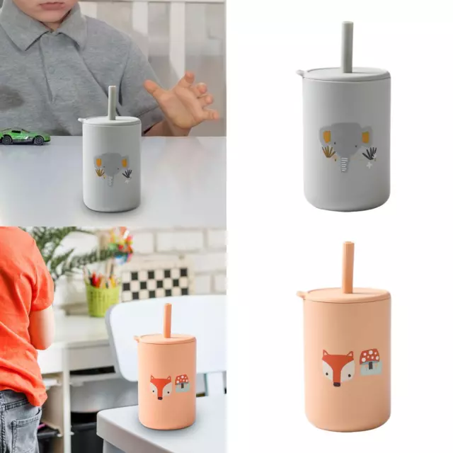 Drink Straw Cup 150ml Silicone Sippy Cups for Babies Holiday Gift Newborns