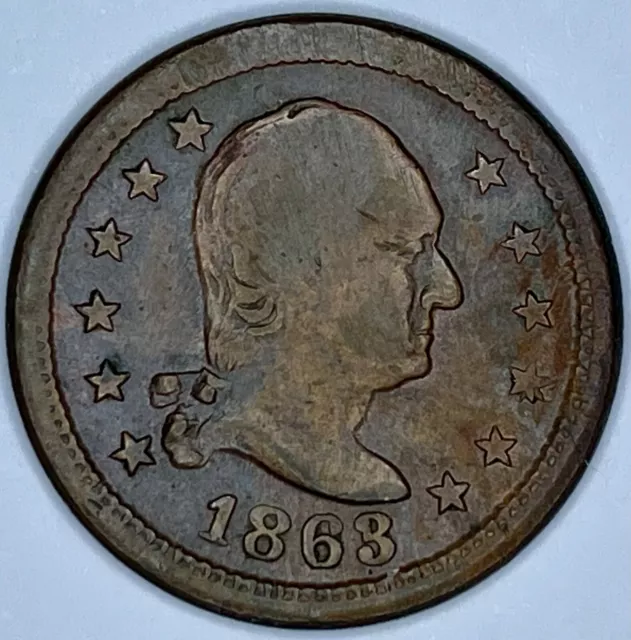 Civil War Token, 1863 Patriotic, Fuld 112/396a, R1,  Fine