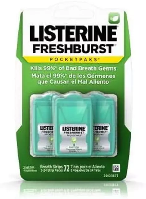 Listerine Pocketpaks 3 Pack De 24 Bandes Rafraichissantes D'Haleine 2