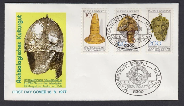Bund FDC mit 943-945 Archäologisches Kulturgut (II)  mit ESST 16.8.1977