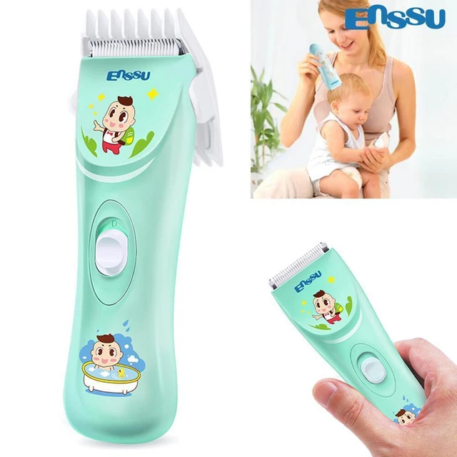 ENSSU Kid Hair Trimmer Clipper Haircut Soundless Waterproof Home Use for Baby