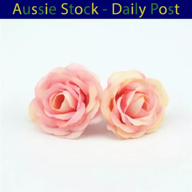 100x 2.5cm Mini Rose Cloth Artificial Flower For Wedding Party Home Decorations 2