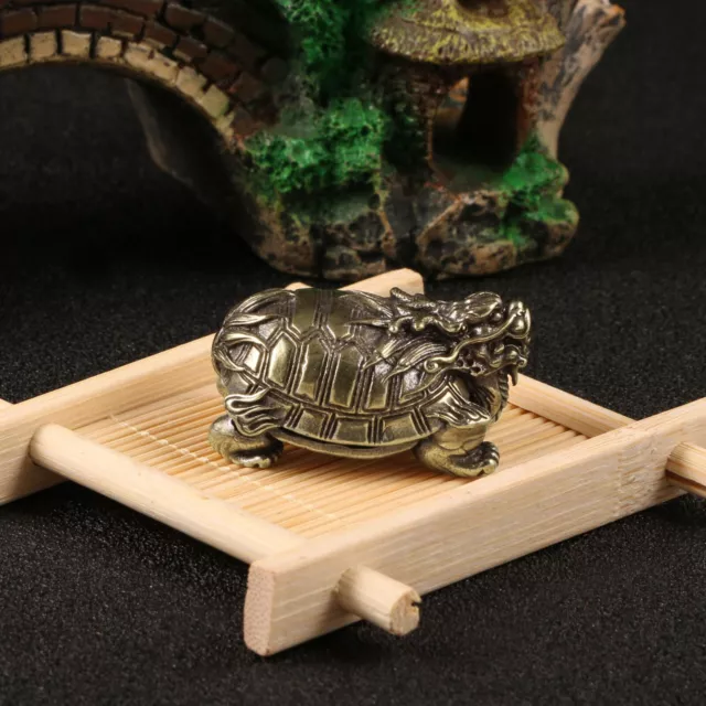 Solid Brass Figurine Dragon Turtle Statue Animal Figurines Desktop Decoration