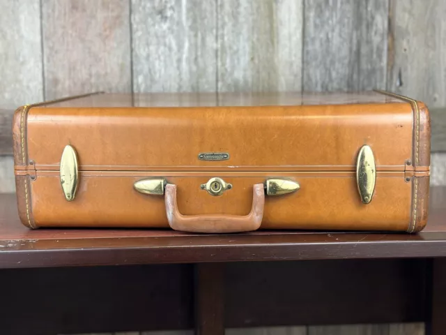 Vintage Samsonite Shwayder Bros Hard Shell Suitcase Luggage 4632 Mid Century MCM