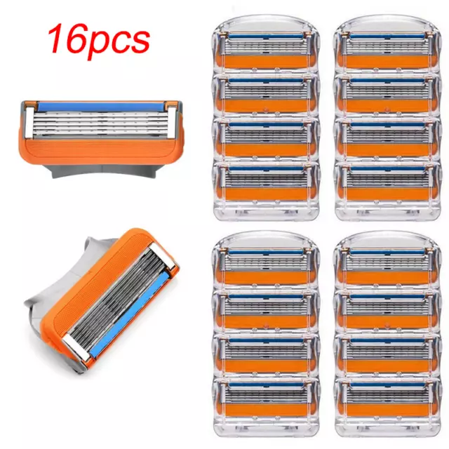 Recargas de cuchillas compatibles 16 piezas para afeitar Gillette Razor Shaving Fusion 5 Proglide Pk