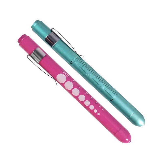 Aokin Pen Light with Pupil Gauge, Reusable LED Penlight Medical for Doctor Nurse