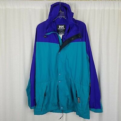 Vintage Helly Hansen Silmond Packable Giacca Impermeabile a Vento Verde Uomo XL