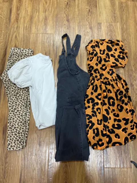 Next Girls Clothes Bundle age 9-10. Dress, dungarees and top, leggings