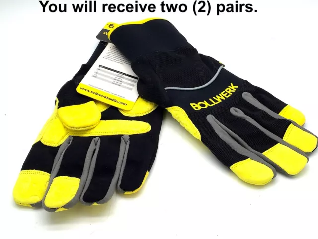 Bollwerk WildAV aiv-05-XL Gloves Anti-Vibration XL Black / Yellow x2 pairs