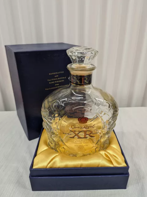 Crown Royal XR Extra Rare Blue Embossed Box/Empty Bottle