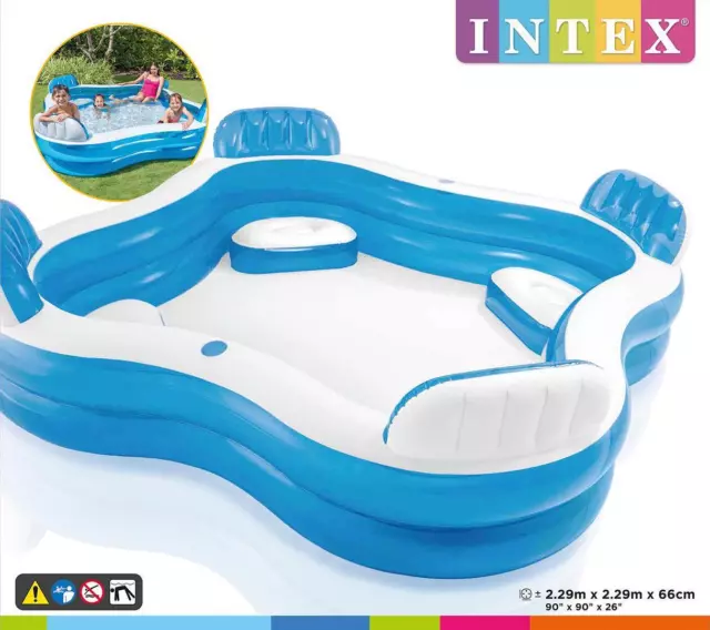 Intex Swim Centre Family Lounge Inflatable Swimming Pool Water Play Summer