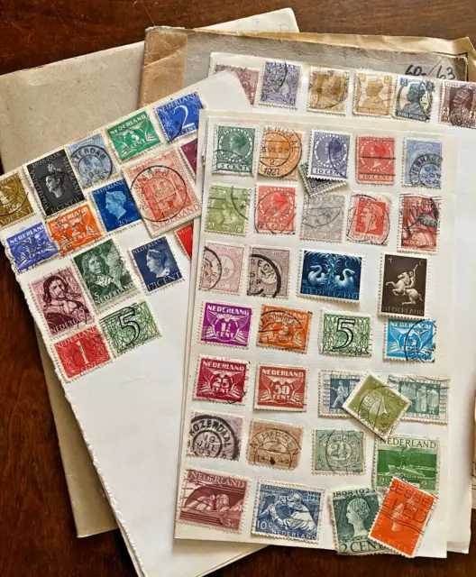 Worldwide Stamps nice small lot hinged on approval pages - Hundreds - Older