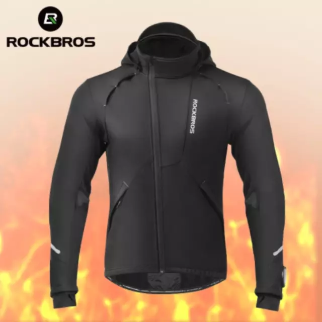 ROCKBROS Winter Warmer Cycling Jacket Thermal Bicycle Clothing Bike Sportswear