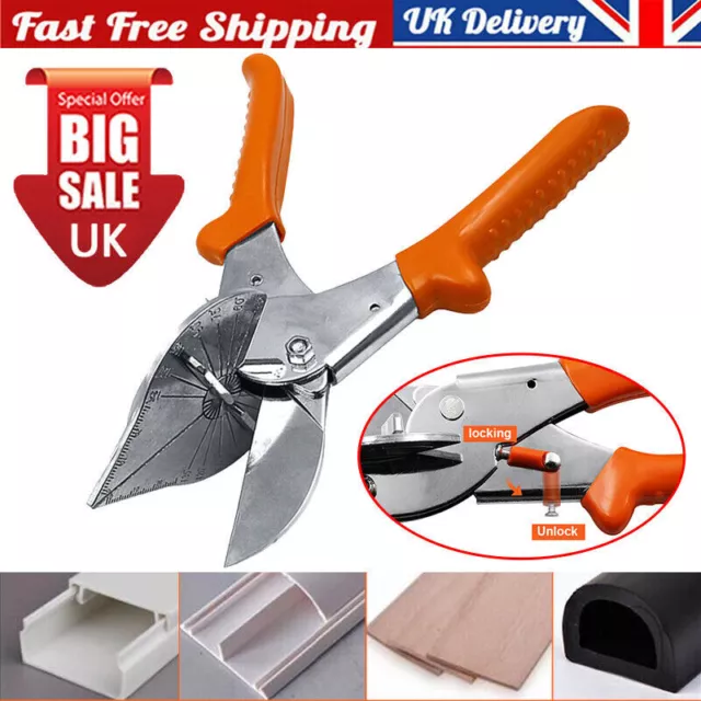 Adjustable 45-135 Degree Angle Miter Cutter Shear Scissors Branch Trim Tool UK