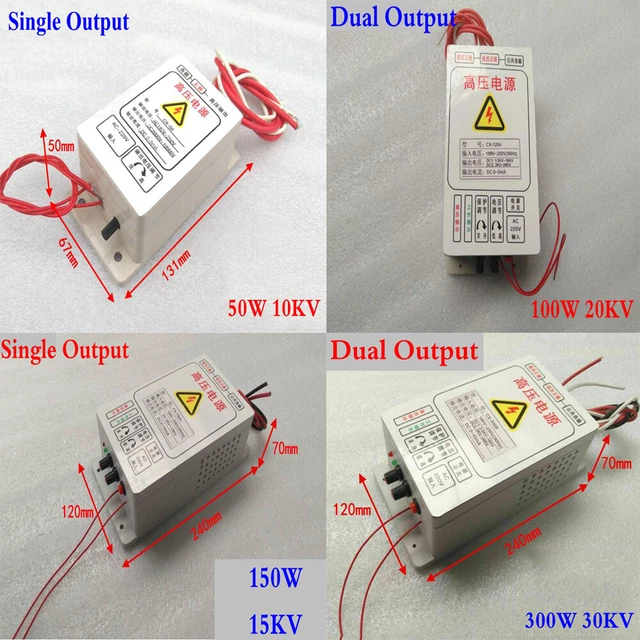 High Voltage Electrostatic Precipitator Power Supply With Dual Output 100W 15KV