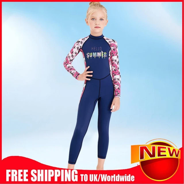 Costume da bagno DIVVE&SAIL bambini a maniche lunghe stampata con fiori protezione UV