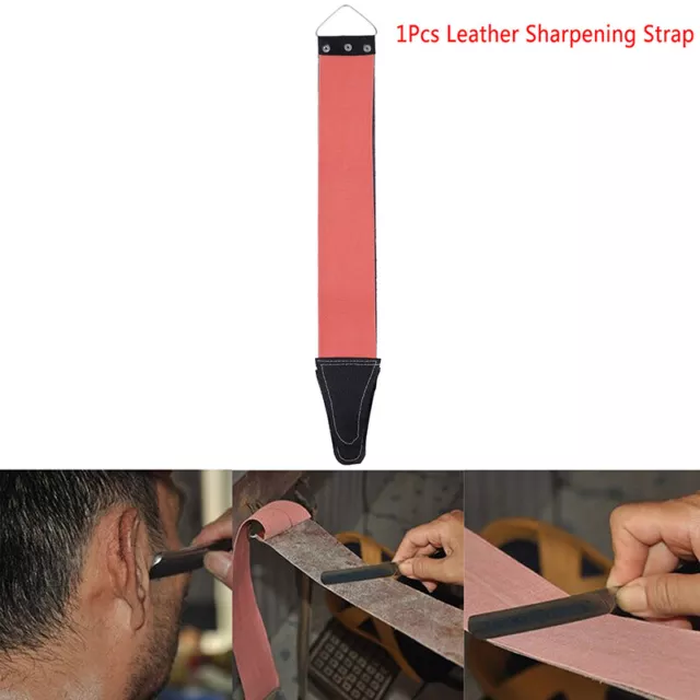 Zk- Straight Razor Sharpener Strap Leather Strap With Polished Sharpener  For Straight Razor - Brown