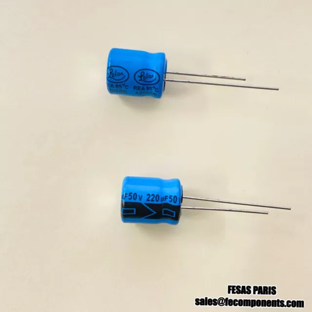 Lelon REA Aluminium Electrolytic Capacitors Radial 220µF 50V 20% 10x12mm (50Pcs)