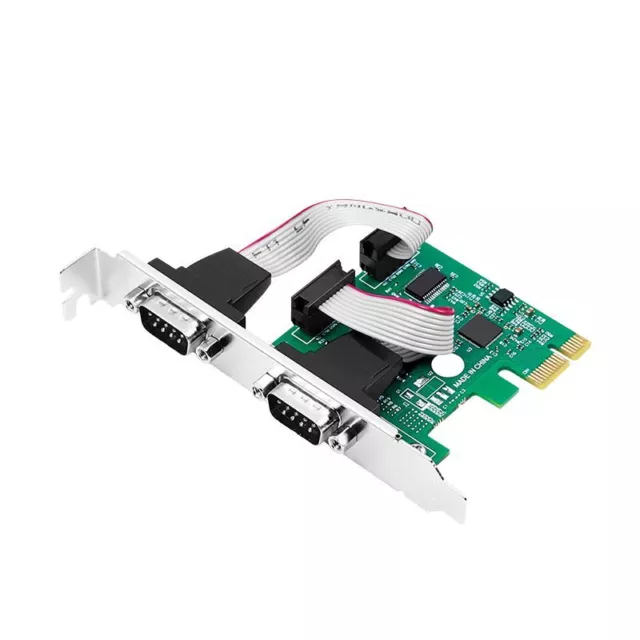 LogiLink PCI Express Schnittstellenkarte 2x Seriell RS232 Card 9pin extern