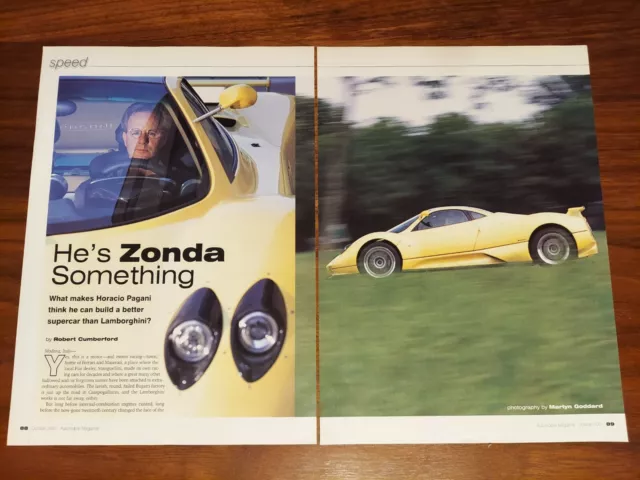 Pagani Magazine Print Article He's Zonda Something Build A Better Supercar