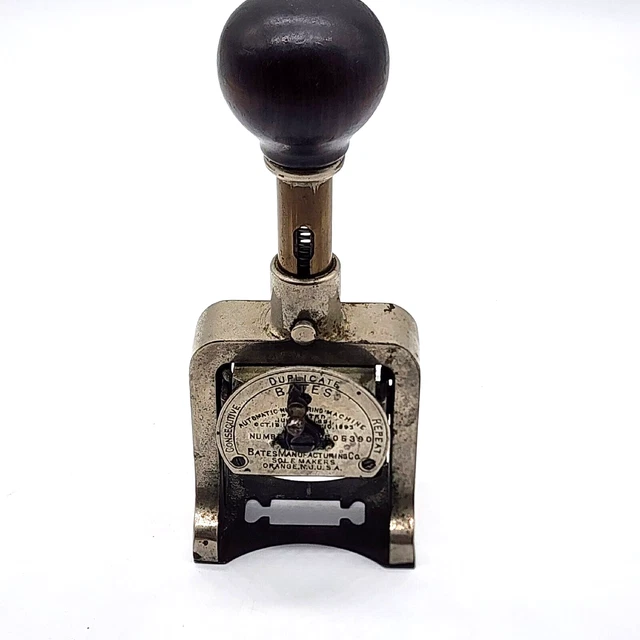 Vintage Bates Numbering Machine 5 Wheels