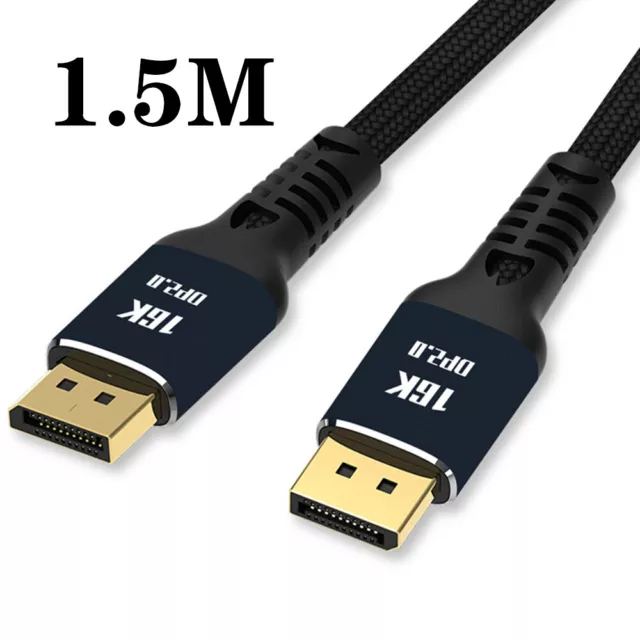 DisplayPort 2.0 Cable, 8K DP Cable, High Speed 8K 60hz,4K 144hz, 2K 165h 1m-2.0m