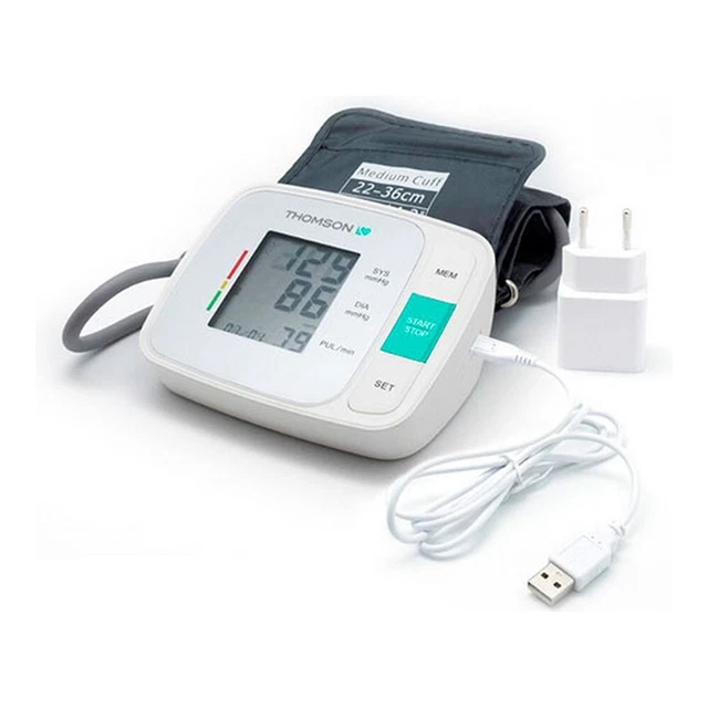 Set misuratore di pressione sanguigna per polsino braccio superiore con USB Thomson