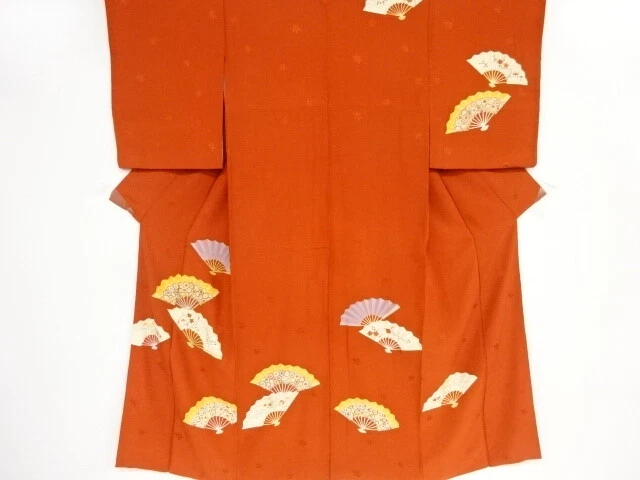 41053# Japanese Kimono / Antique Kimono / Embroidery / Kiku & Ume Blossom