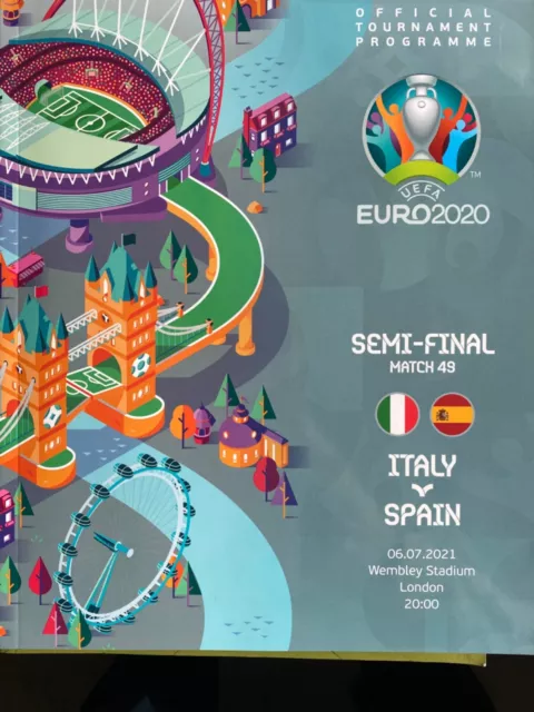 Euro 2020 semi final programme Italy vs Spain