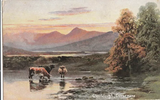 a irish galway county eire old postcard ireland glendalough connemara