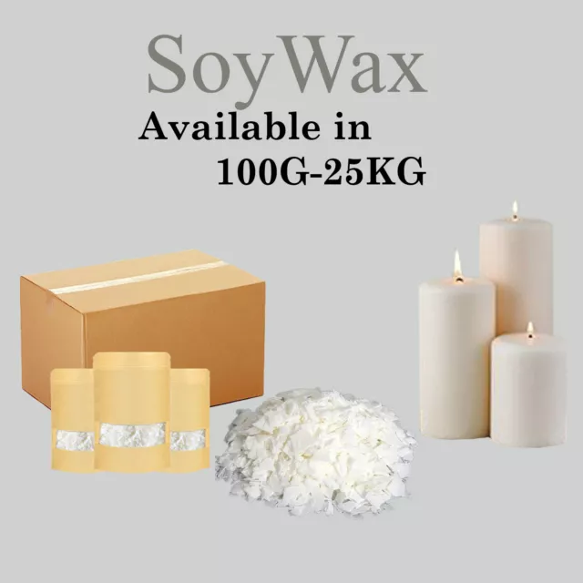 100G-25KG Soya Wax Flakes 100% Pure, Clean Burning, No Soot, Natural Soy Wax